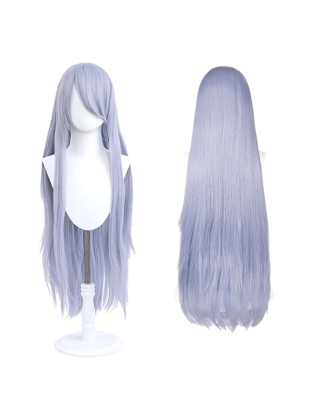 Women's Light Grey 100 Cm Heat Resistant Universal Straight Costume Long Wigs